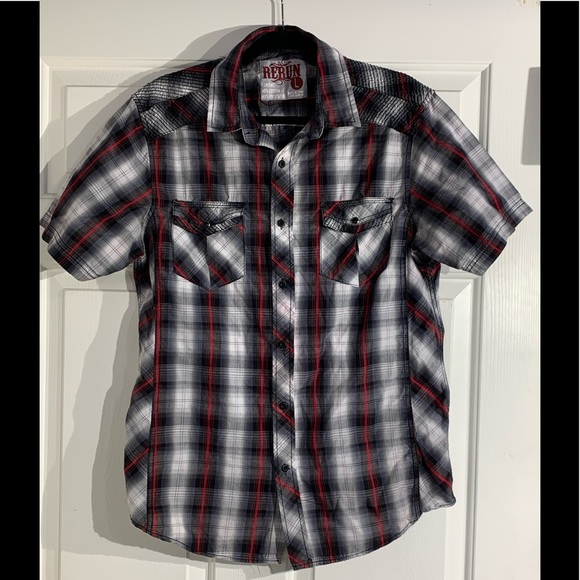 Rerun Other - Rerun Plaid Western Button Down Shirt